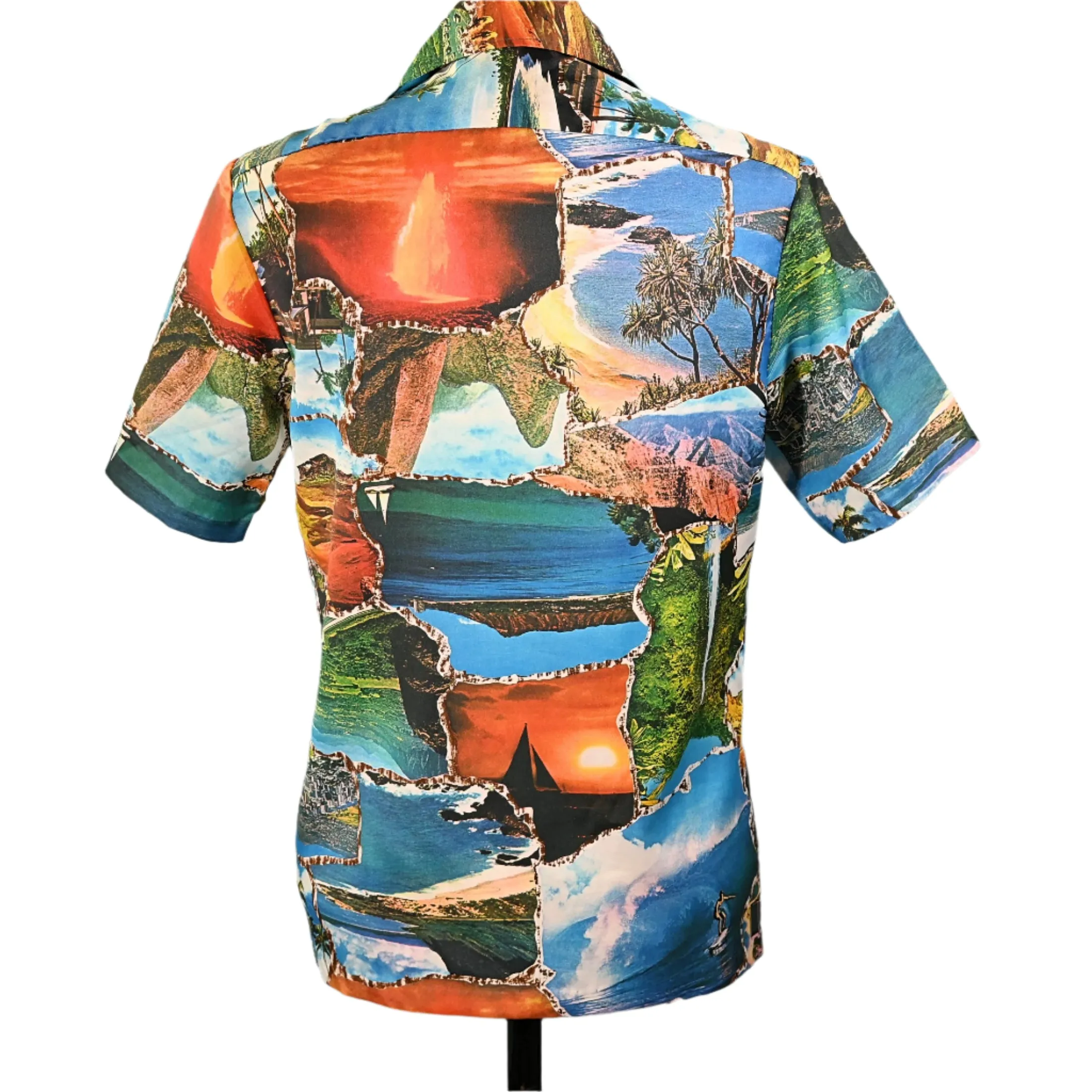 Liberty House/Iolani Vintage Photo Image Hawaiian Shirt S *Book Piece