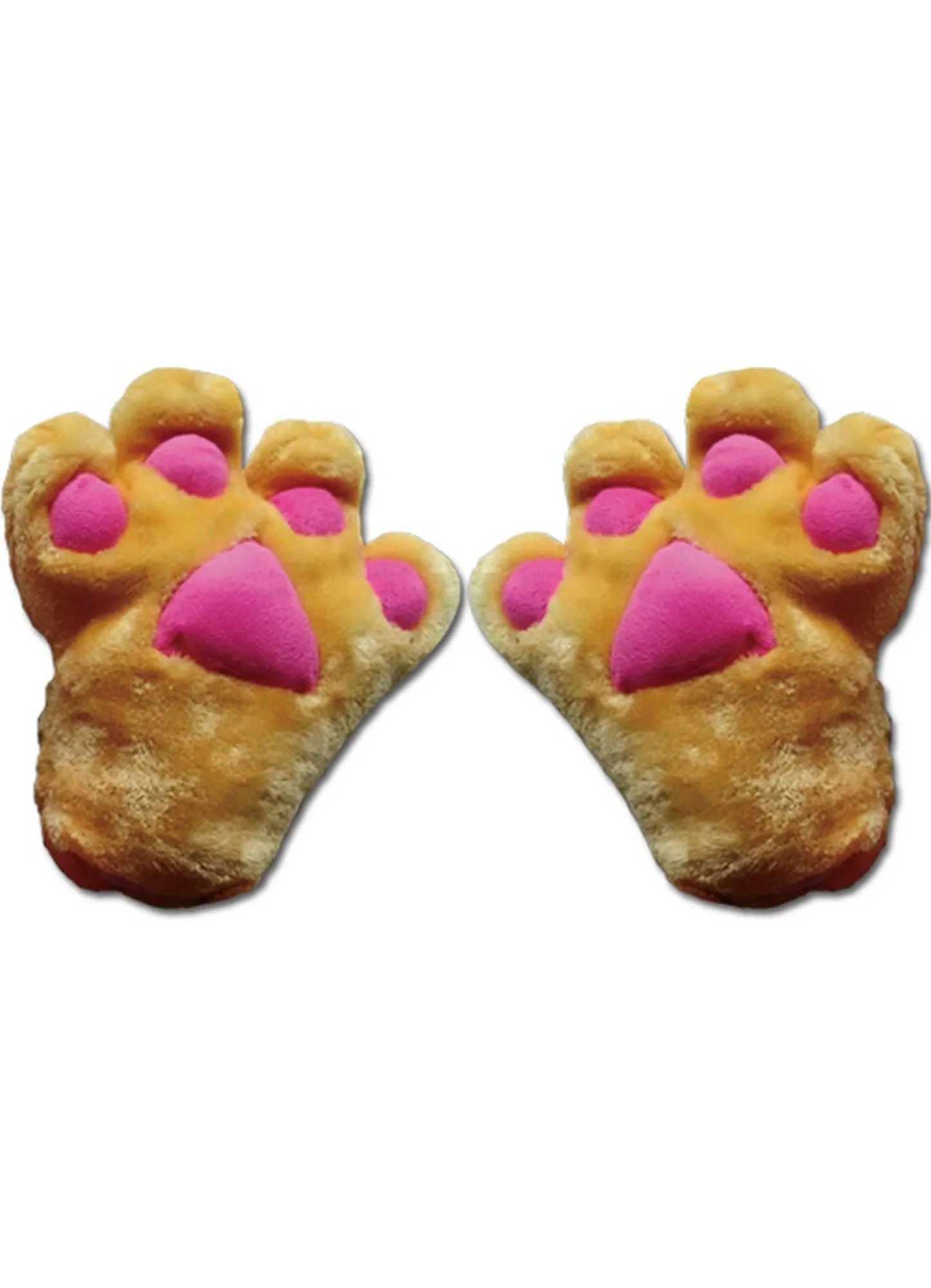 Light Brown Paw Plush Gloves