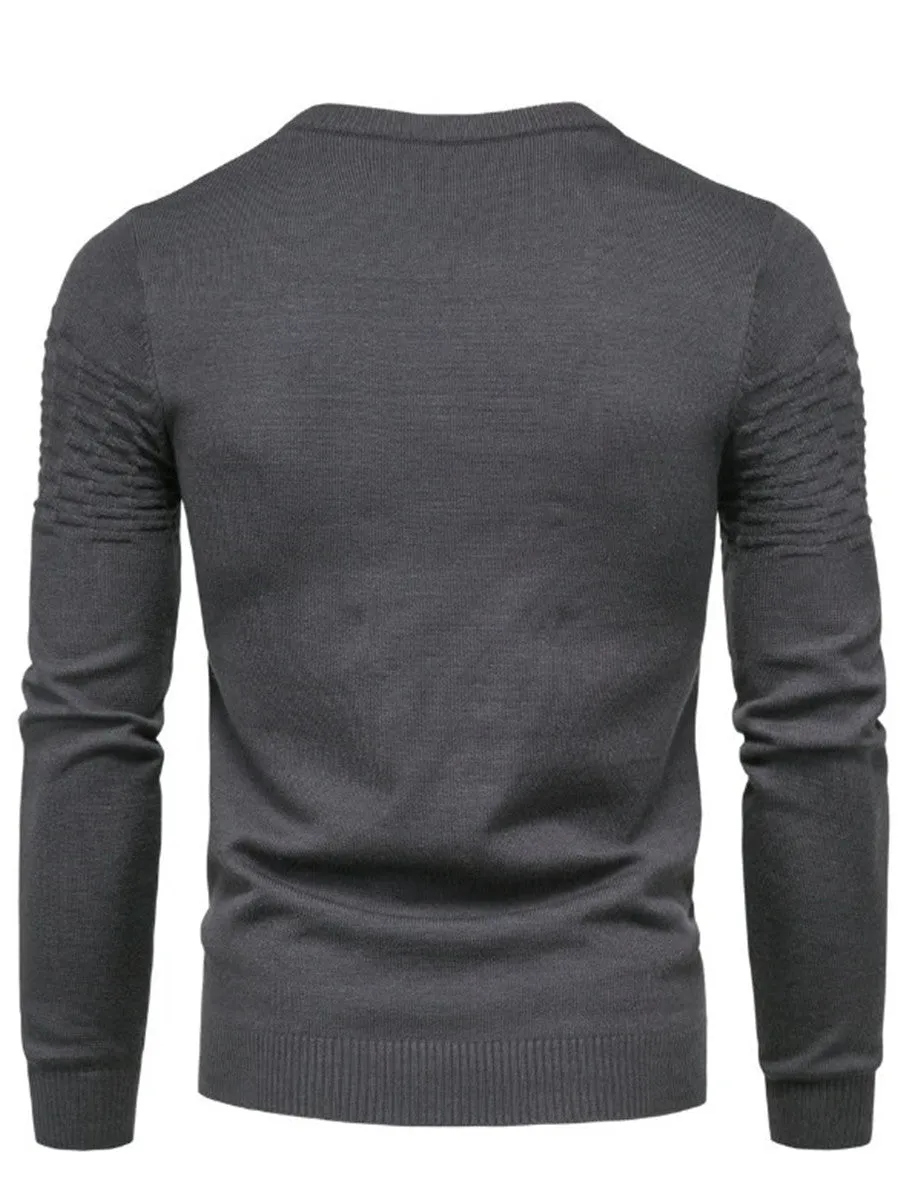 LONGBIDA Casual Cotton Men Sweater Pullovers Elasticity Fashion