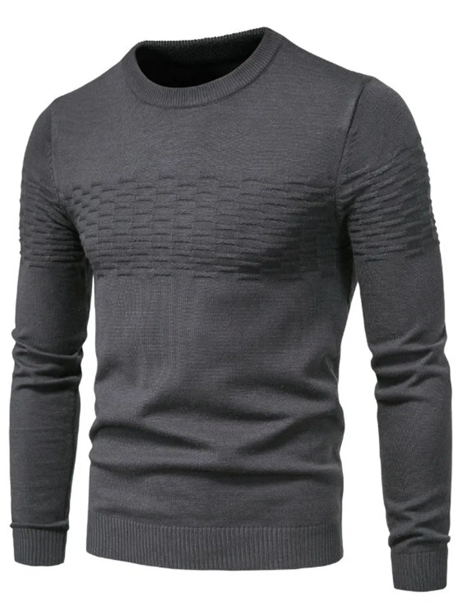 LONGBIDA Casual Cotton Men Sweater Pullovers Elasticity Fashion