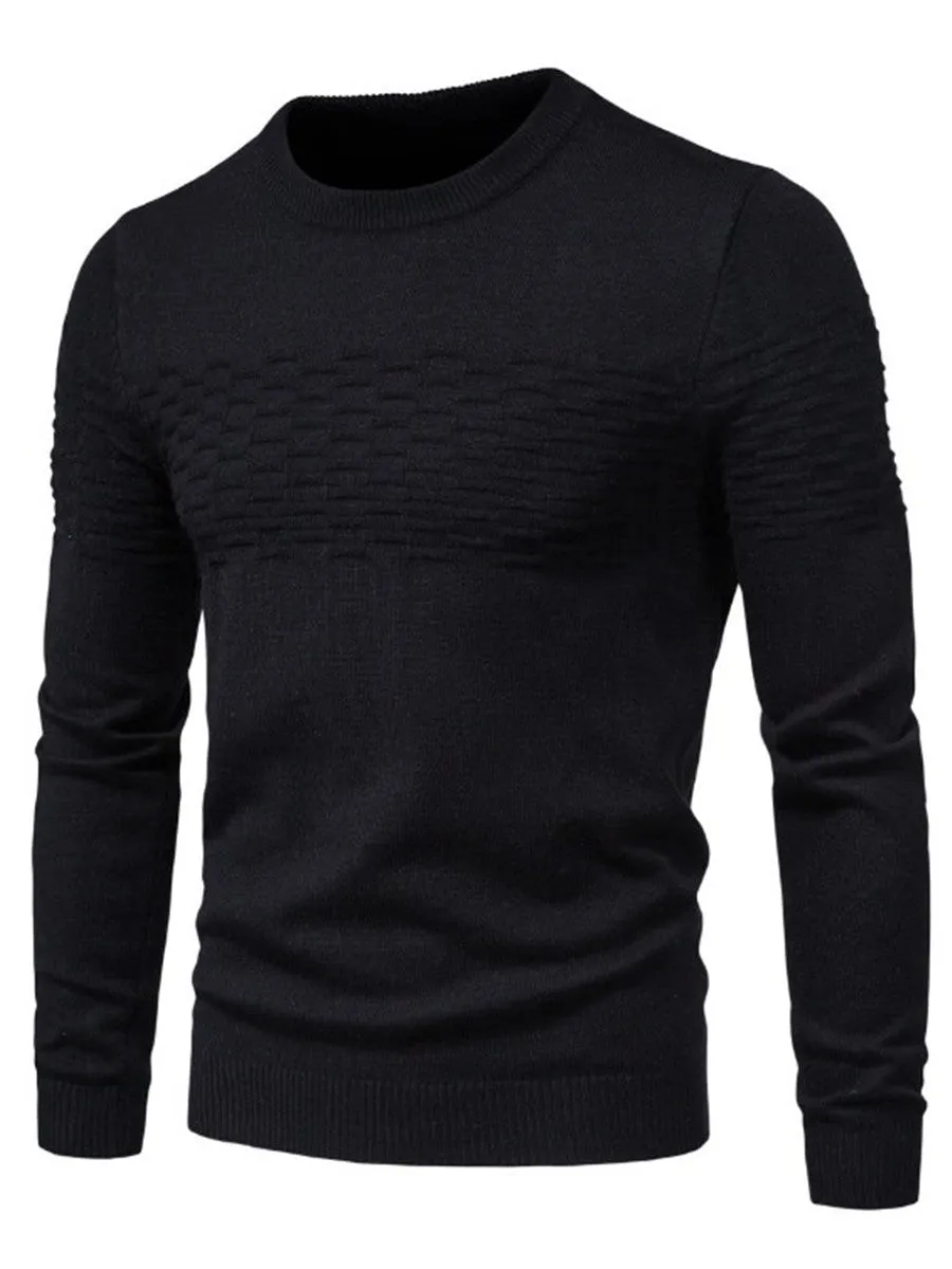 LONGBIDA Casual Cotton Men Sweater Pullovers Elasticity Fashion