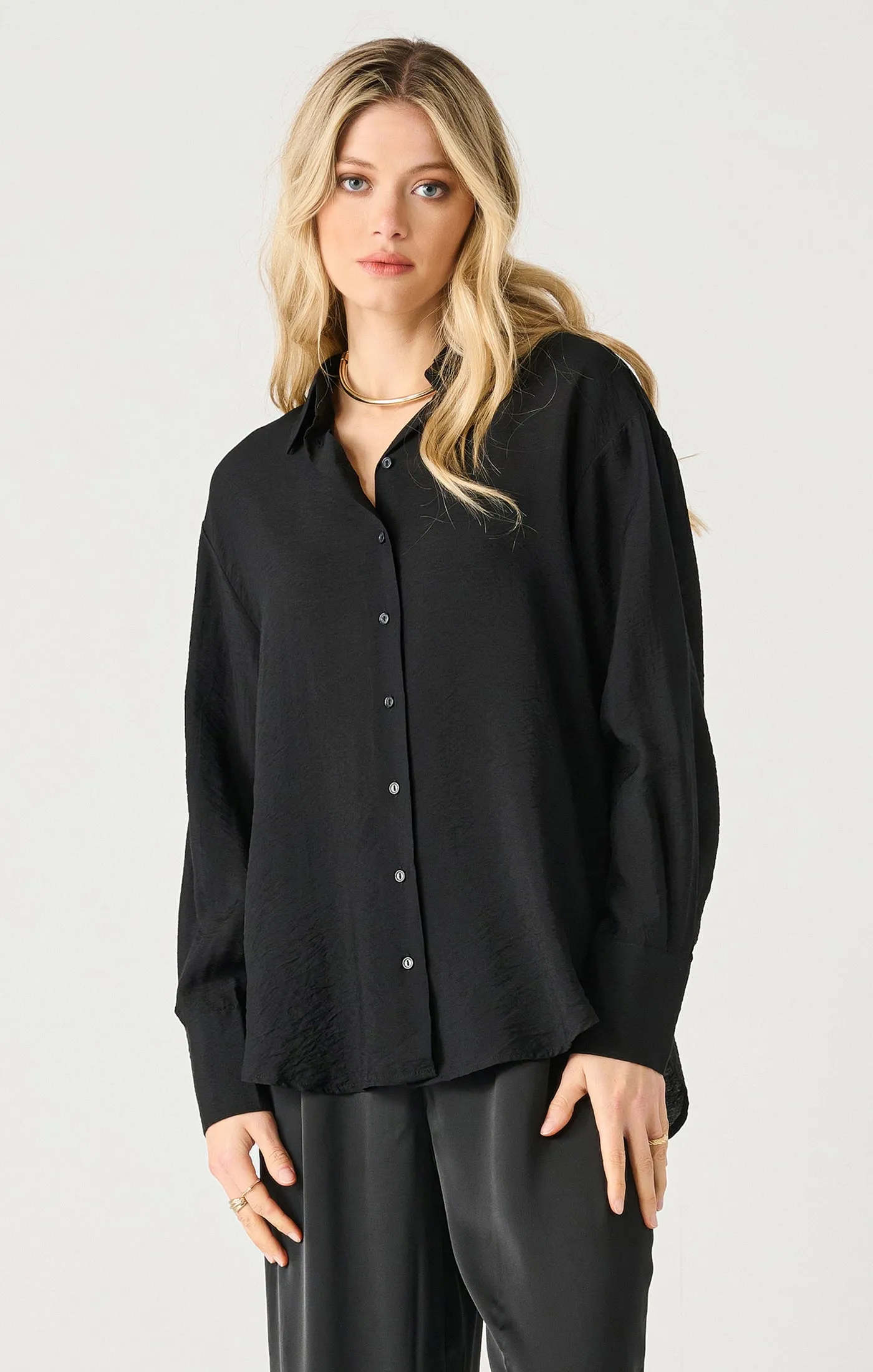 Ls Flowy Satin Blouse