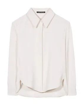 Luisa Cerano One Button Shirt Blouse