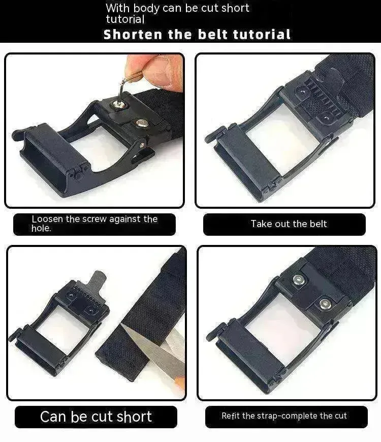 Men's Auto Buckle Belt: Thickened, Dual-use