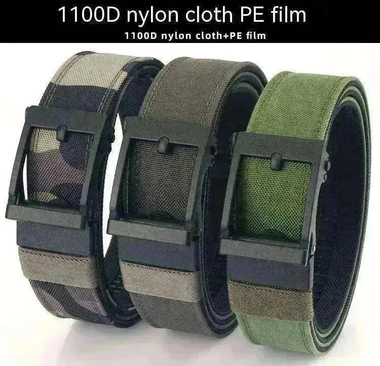 Men's Auto Buckle Belt: Thickened, Dual-use