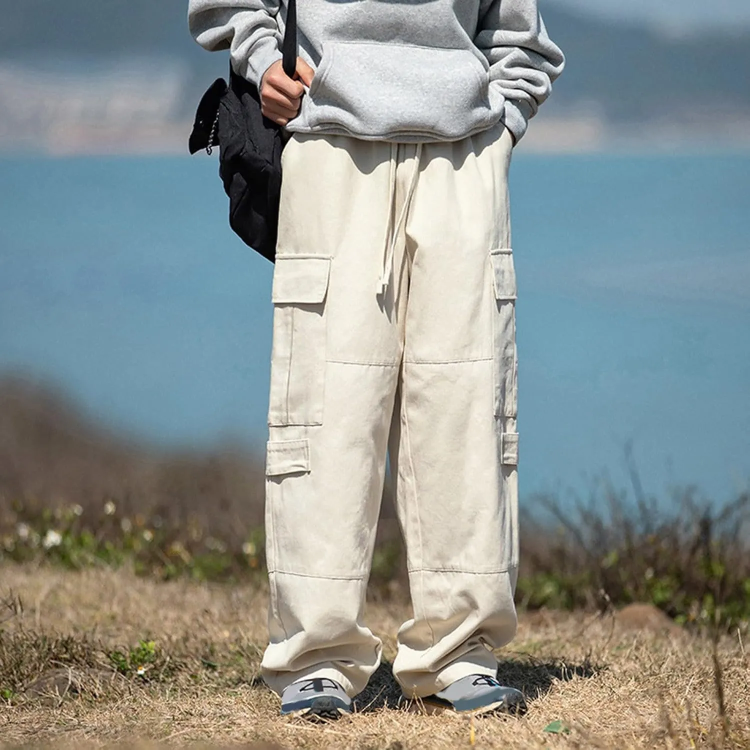Men's Cotton Cargo Pants Multi-Pocket Trousers for Trekking Elastic Men's Pants Men's Twill Relaxed Fit Cargo Pant