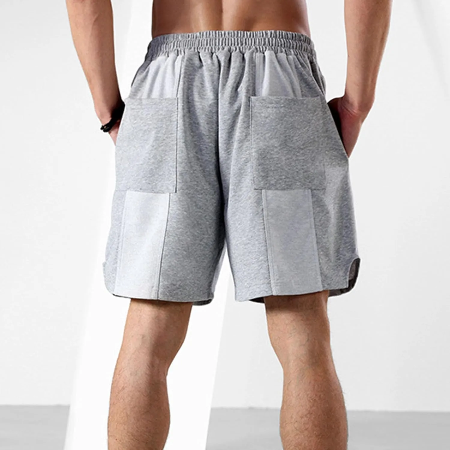 Men's Loose Multi-Pocket Straight Lounge Shorts Stylish Breathable Elastic Comfort Shorts Classic Relaxed Fit Short