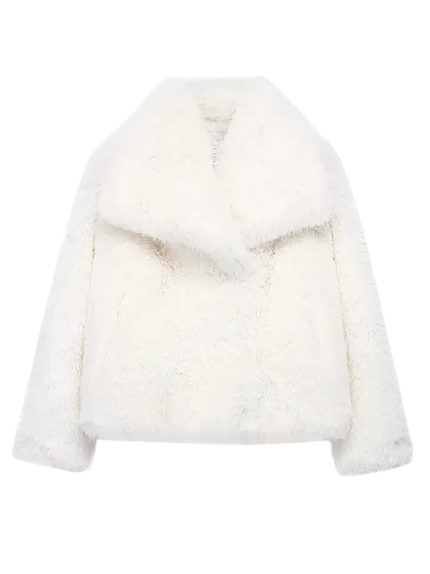 Metal Colored Sequin Woven Faux Coat