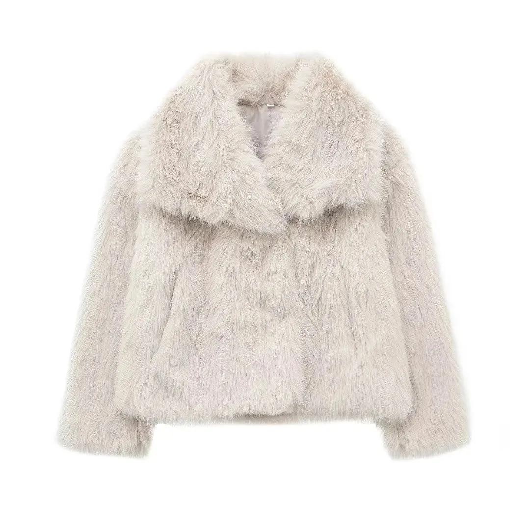 Metal Colored Sequin Woven Faux Coat