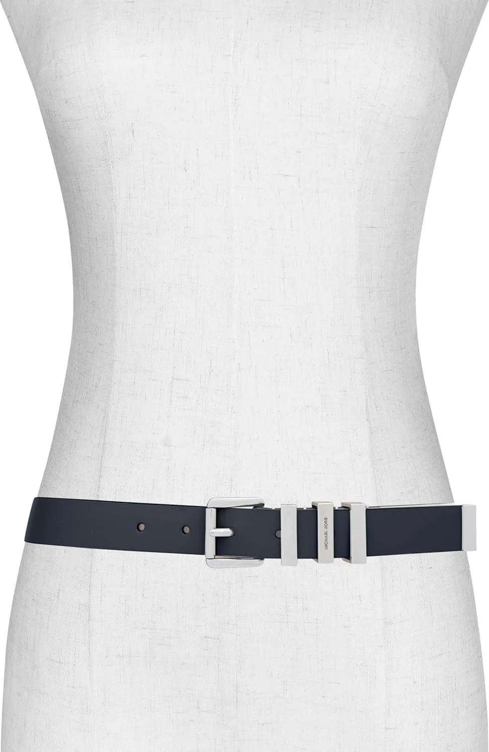 Michael Kors Women's 1 Inch Leather Belt with 3 Keepers, Stylish Fashion Accessory for Everyday Wear