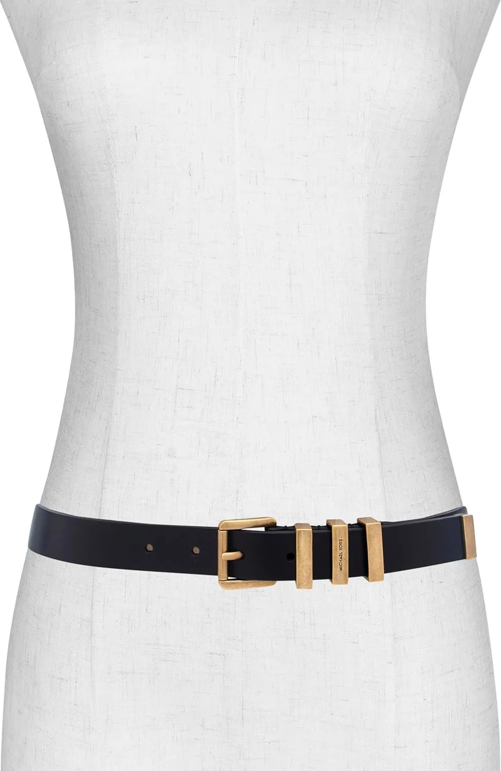 Michael Kors Women's 1 Inch Leather Belt with 3 Keepers, Stylish Fashion Accessory for Everyday Wear