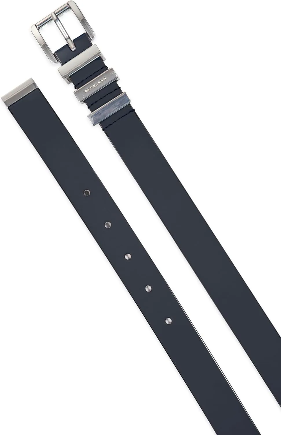 Michael Kors Women's 1 Inch Leather Belt with 3 Keepers, Stylish Fashion Accessory for Everyday Wear