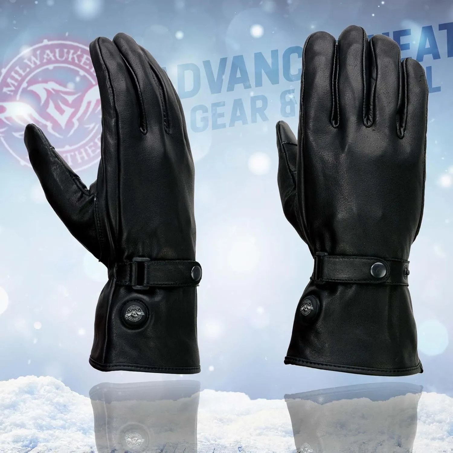 Milwaukee Leather Heated Winter Gloves for Motorcycle Ski Hunting Outdoors w/Battery Pack and i-Touch - 2X-Large