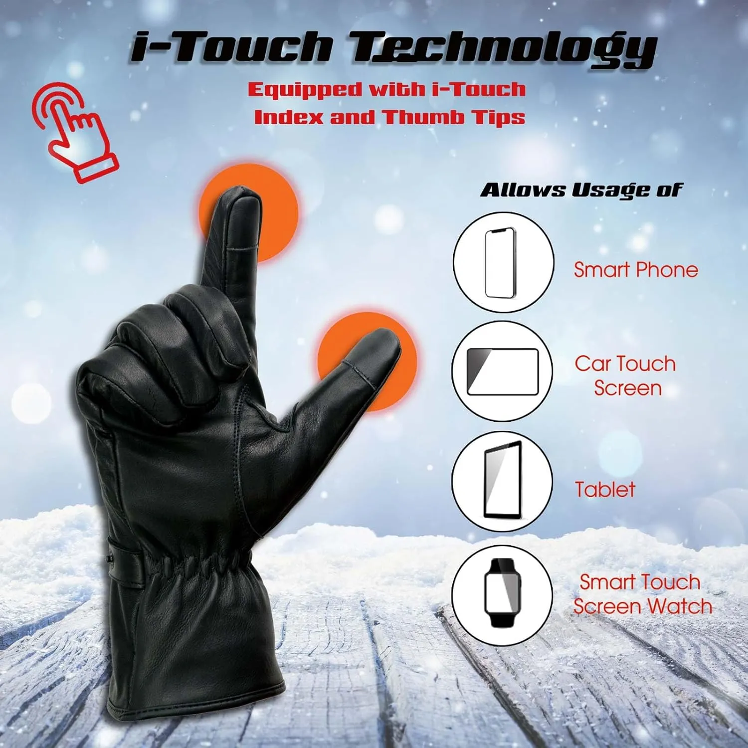 Milwaukee Leather Heated Winter Gloves for Motorcycle Ski Hunting Outdoors w/Battery Pack and i-Touch - 2X-Large