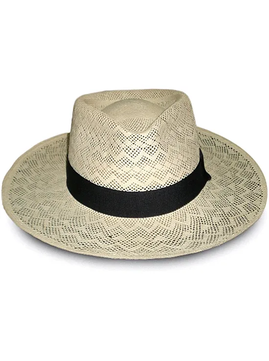 Panama Montecristi Hat - Fretwork Ausin for Men (Grade 17-18)