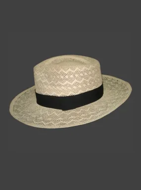 Panama Montecristi Hat - Fretwork Ausin for Men (Grade 17-18)
