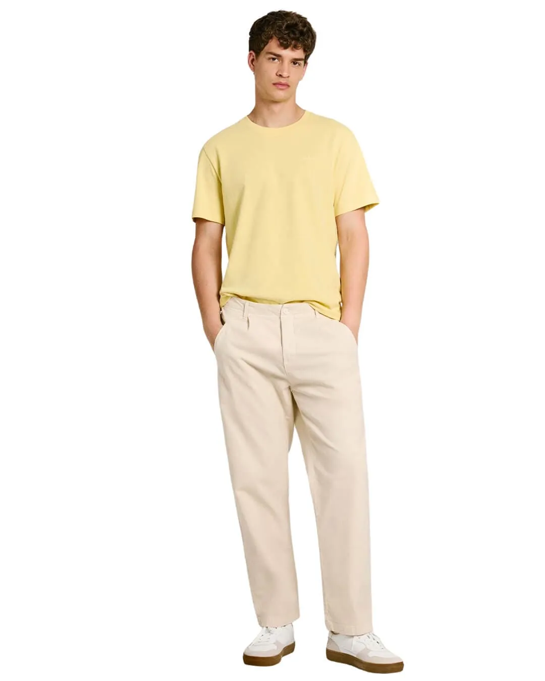 Pepe Jeans White Relaxed Comfort Trousers