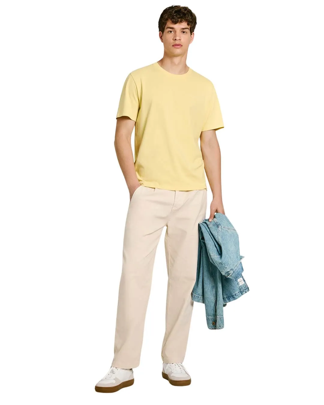Pepe Jeans White Relaxed Comfort Trousers