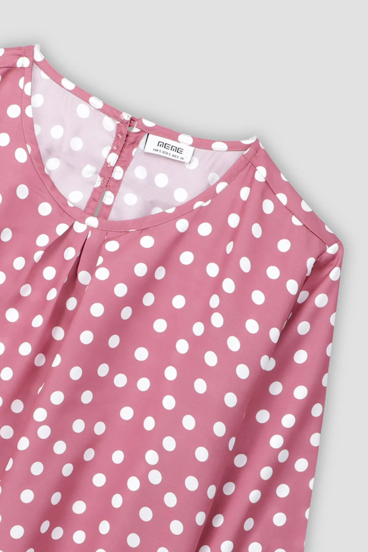 Polka Dot Shirt For Women - Mauve