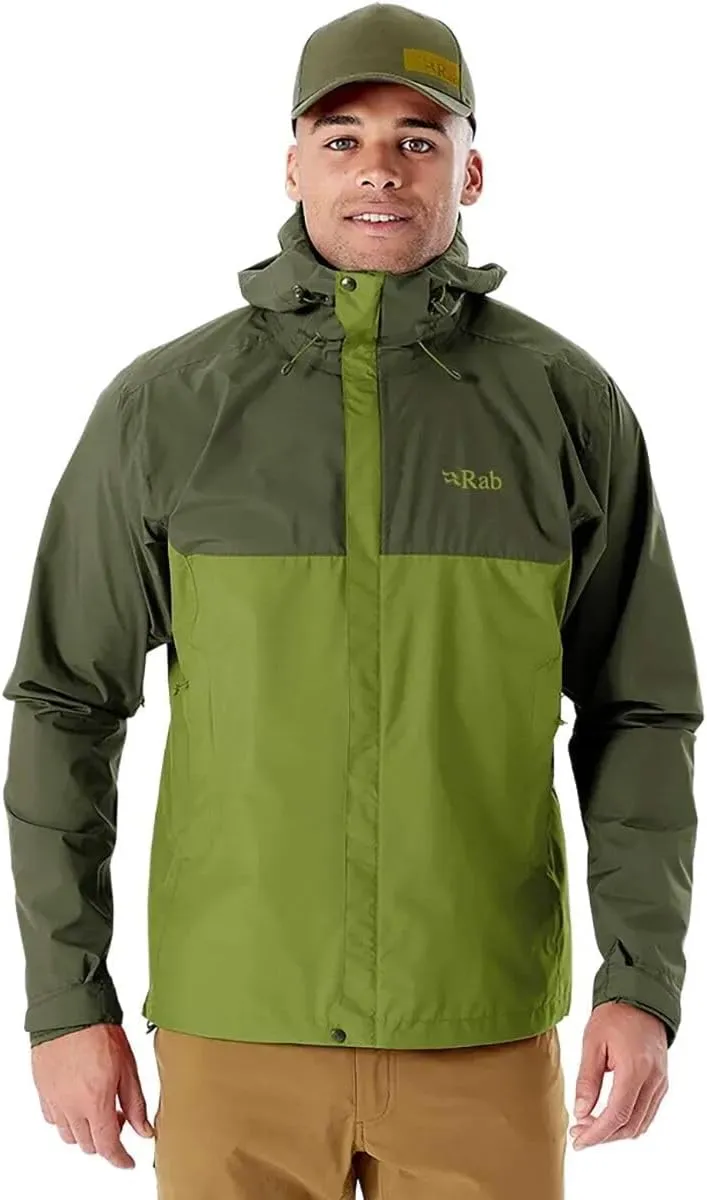 Rab Men's Downpour Eco Waterproof Breathable Jacket for Hiking & Climbing