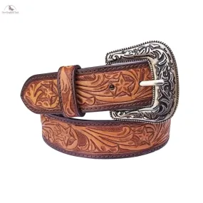 RESISTANCE Western Cowboy Cowgirl Belts For Women With Big Buckle, Plus Size Women's Brown Western Belt