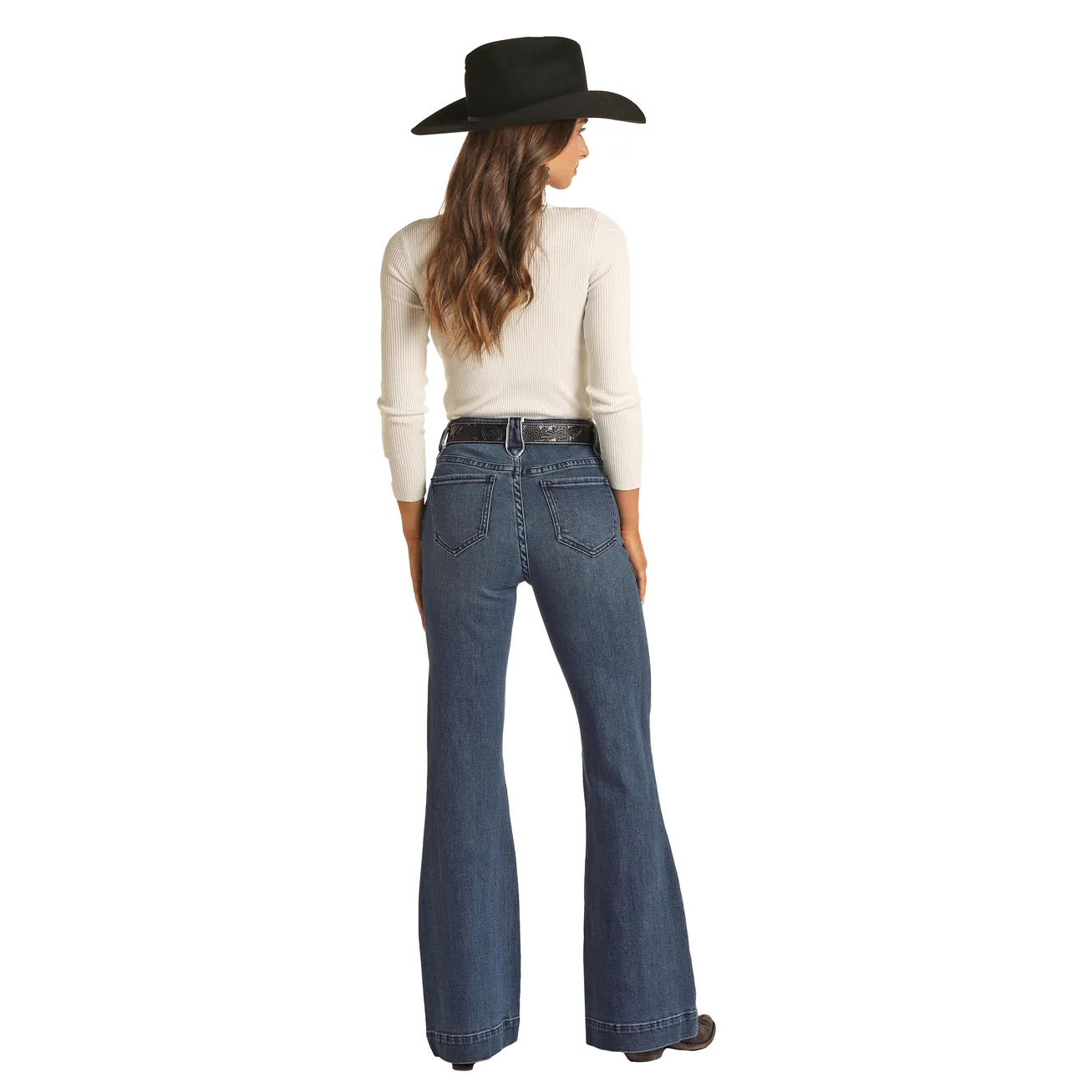 Rock & Roll Denim® Ladies Piping Loop High Rise Trouser RRWD5HRZQJ
