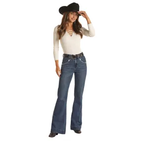 Rock & Roll Denim® Ladies Piping Loop High Rise Trouser RRWD5HRZQJ