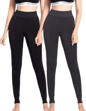 Romastory Women's Winter Warm Stretchy Thermal Leggings Pants Fleece Lined Tights