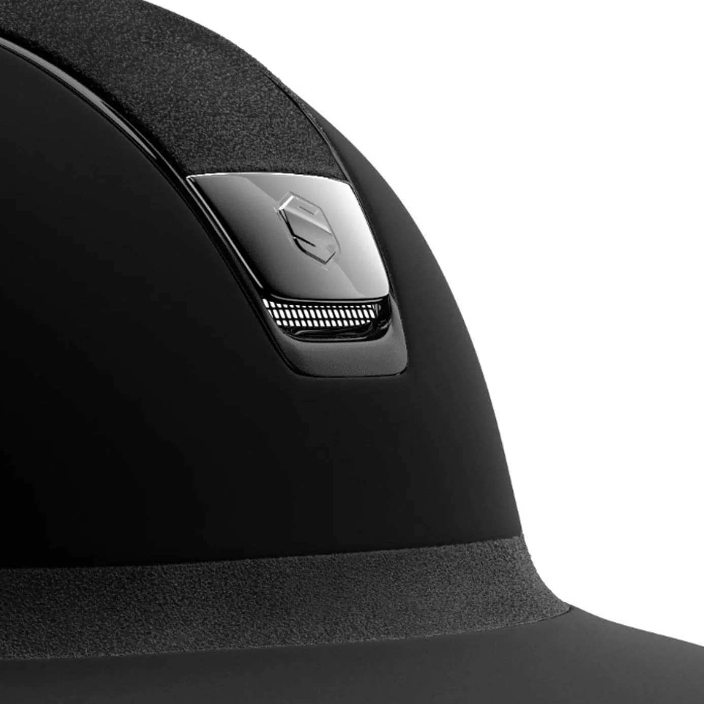 Samshield V1 Miss Shield Black Shadowmatt Riding Hat with Alcantara Top