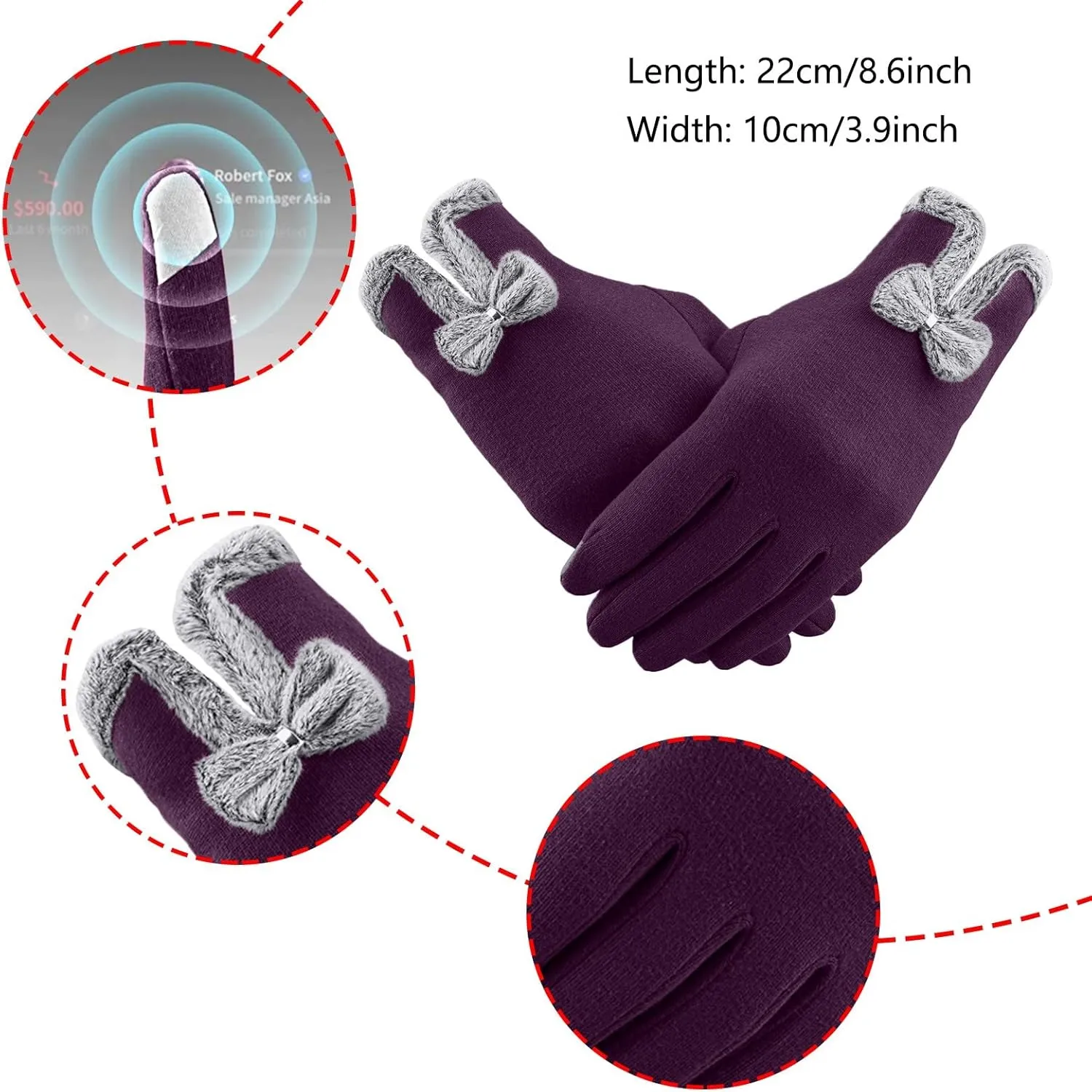Snow Gloves for Men Women Women's Windproof Gloves Insulated Snowboarding Gloves Warm Gloves for Women