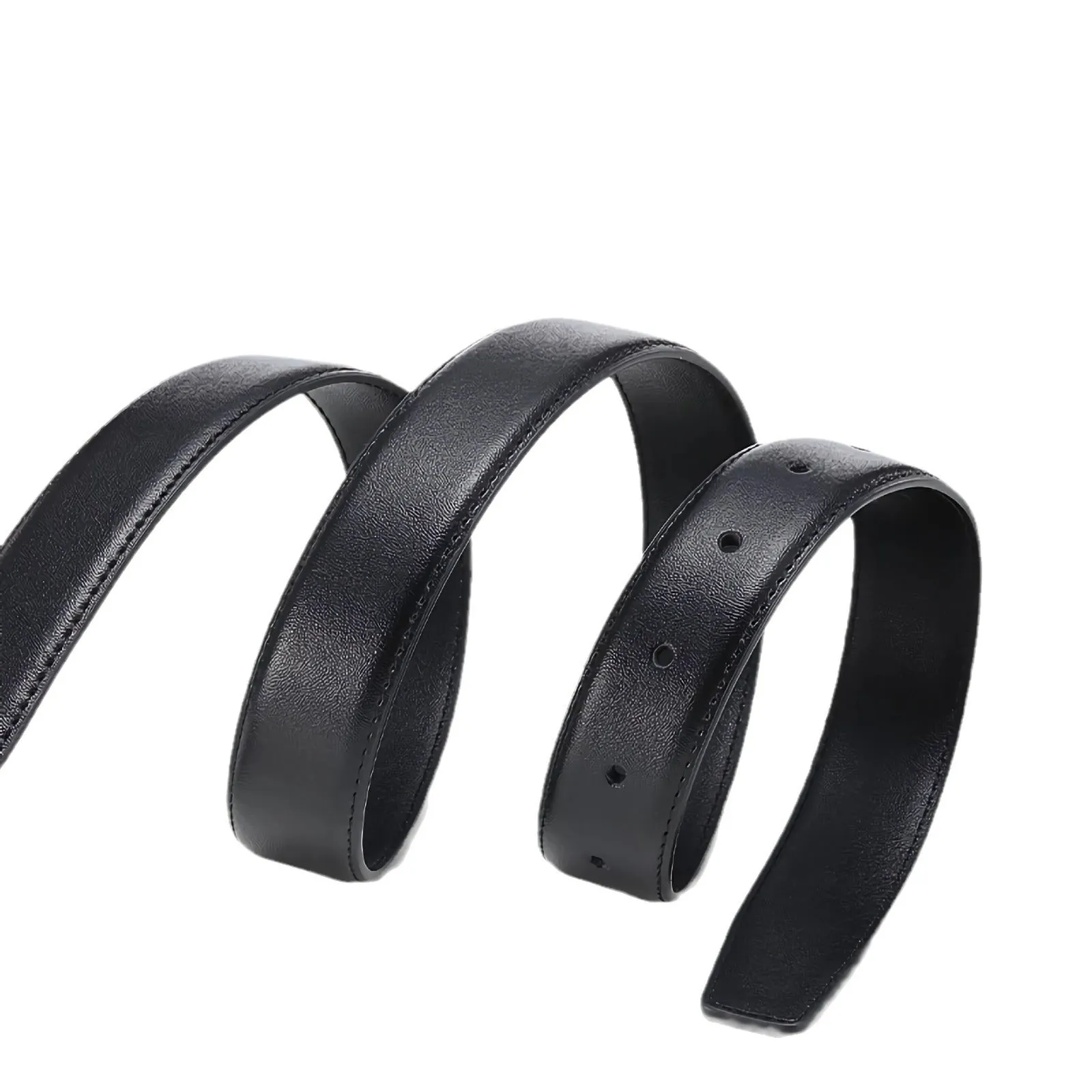 Square Shaped Gold Buckle Black Belts JLTHB0227