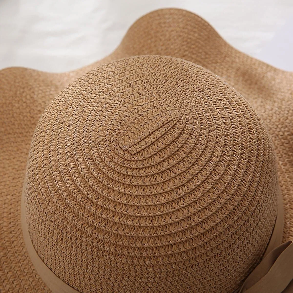 Straw Sun Hats for Women Elegant Bowknot Summer Beach Hat Wide Brim Outdoor UV Protection Visor Hat Casual Bucket Hat