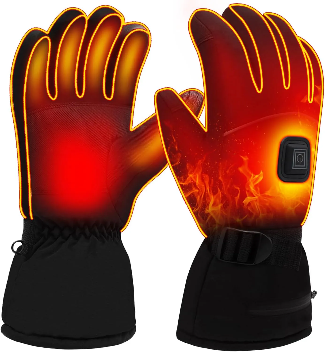 SVPRO Heated Ski Gloves - Battery Heated Electric Hand Warmers for Men & Women - Winter Sports, Hunting, Outdoor Thermal Gloves