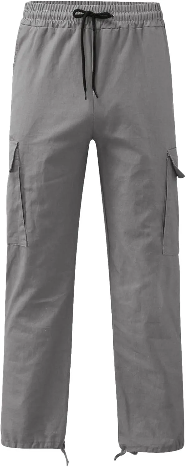 Sweatpants for Men with Pockets Heavyweight Fleece Cargo Sweatpants Stretch Elastic Waist Sports Trousers with Pocket