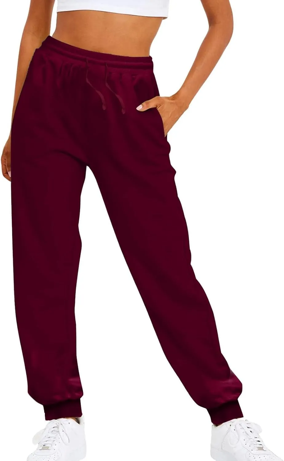 Sweatpants Women Loose Lightweight Stretchy Yoga Lounge Pants Comfy Drawstring Workout Jogging Trousers with Pockets