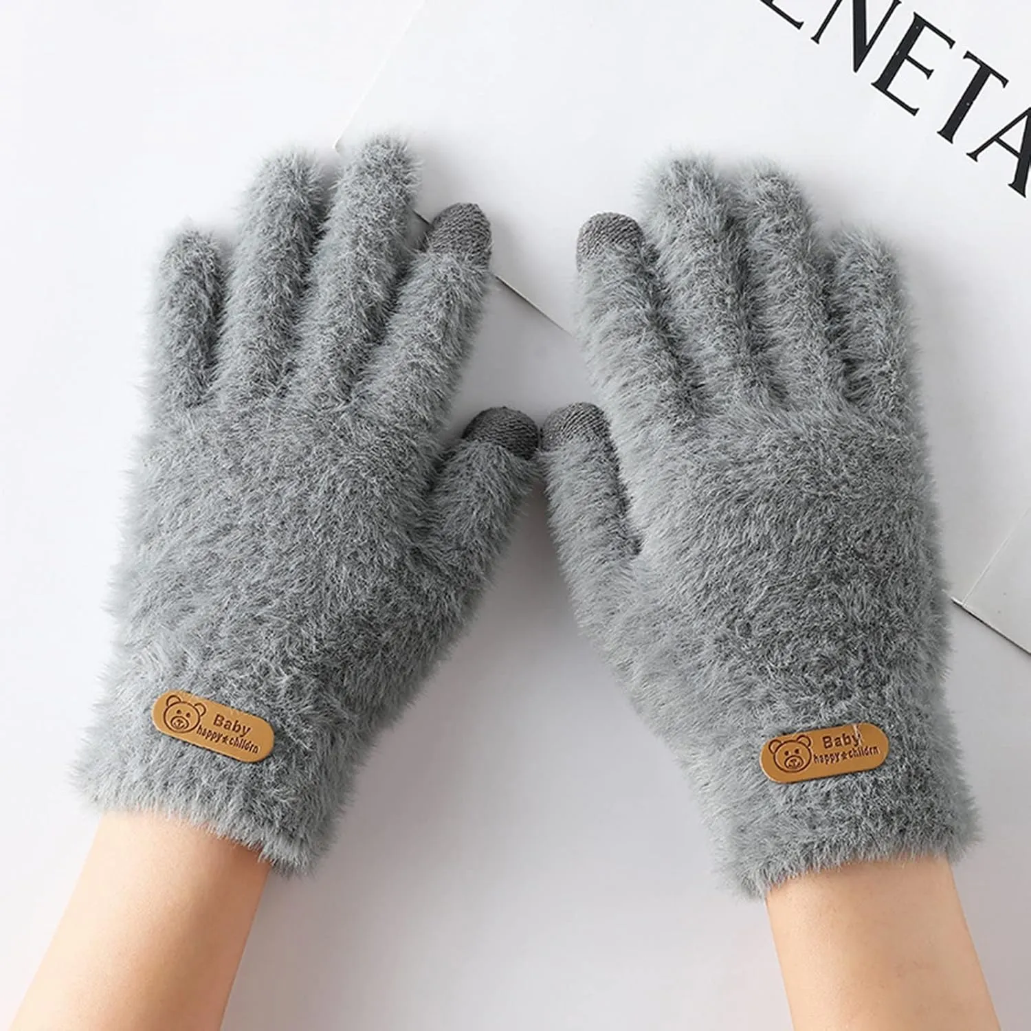 Women Winter Touchscreen Gloves Soft Comfy Thermal Elastic Gloves Texting Glove for Traveling Cycling Running