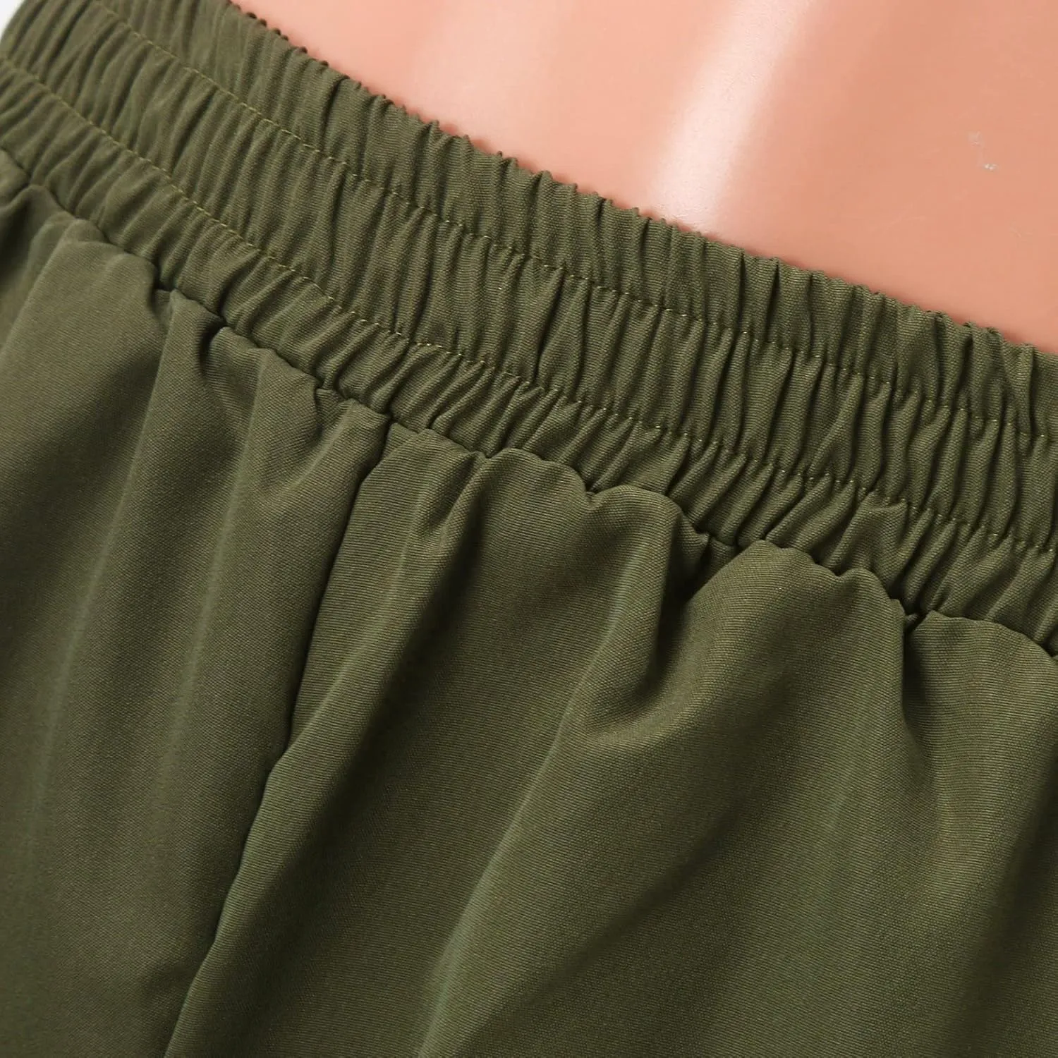 Women's Belt Less High Waisted Wide Leg Trousers Straight Leg Relaxed Style Trousers Casual Trousers Yoga Work
