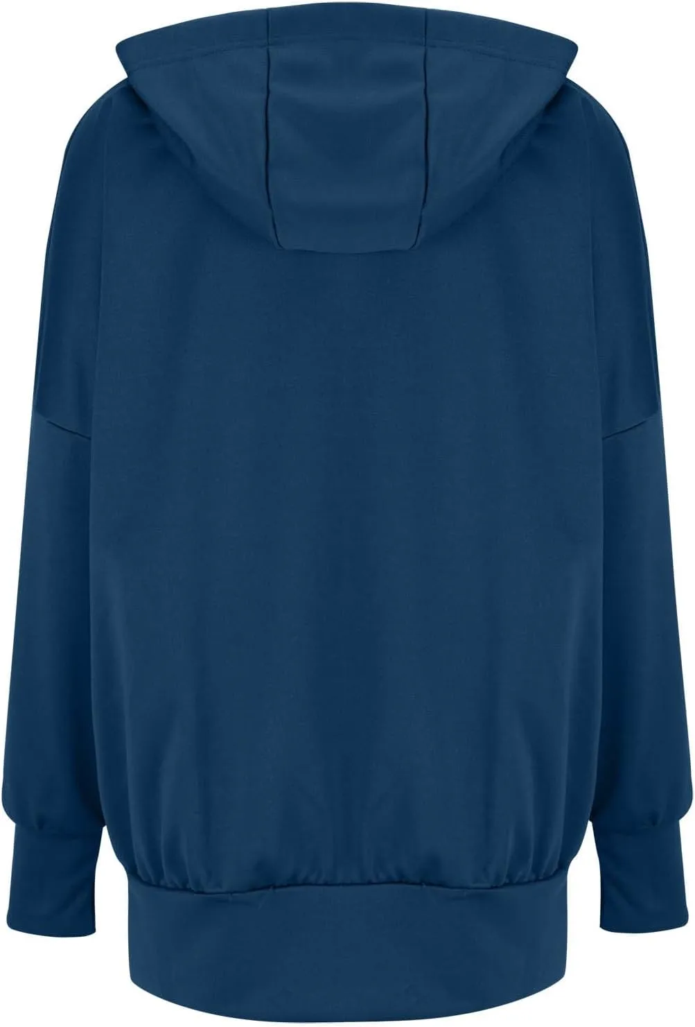 Women's Full Zip Hoodies Casual Loose Hooded Sweatshirt Jackets Soft Outerwear Fall Winter Track Jacket with Pocket