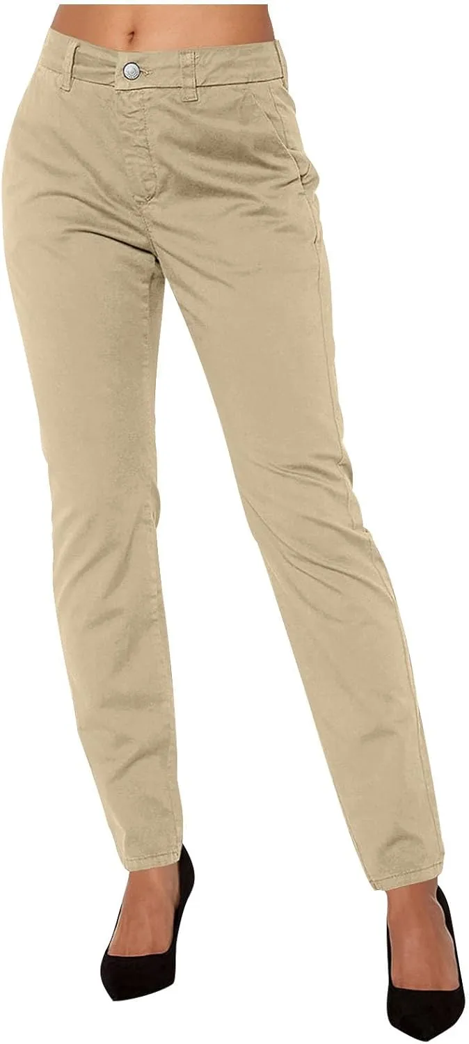 Women's High Waisted Business Pants Straight Leg Pleated Elegant Office Slacks 2025 Stretchy Trousers with Pockets