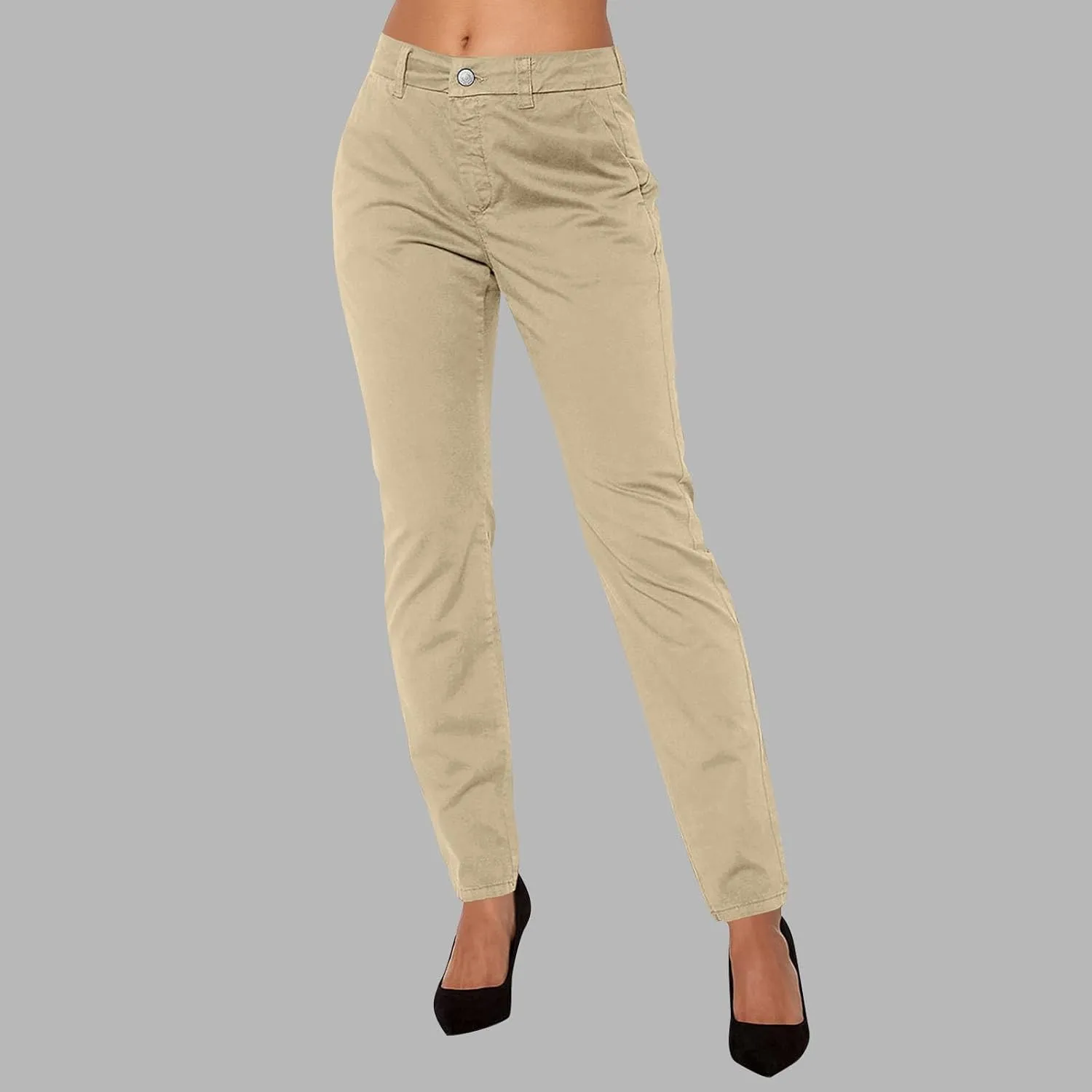 Women's High Waisted Business Pants Straight Leg Pleated Elegant Office Slacks 2025 Stretchy Trousers with Pockets